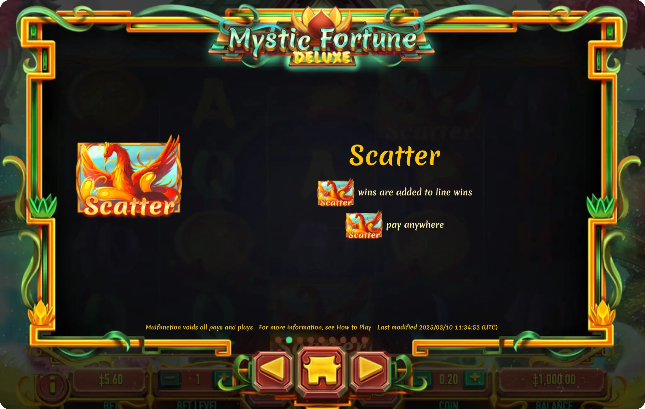 Mystic Fortune Deluxe Slot Version Gameplay